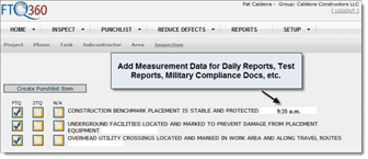 Adding measurement data