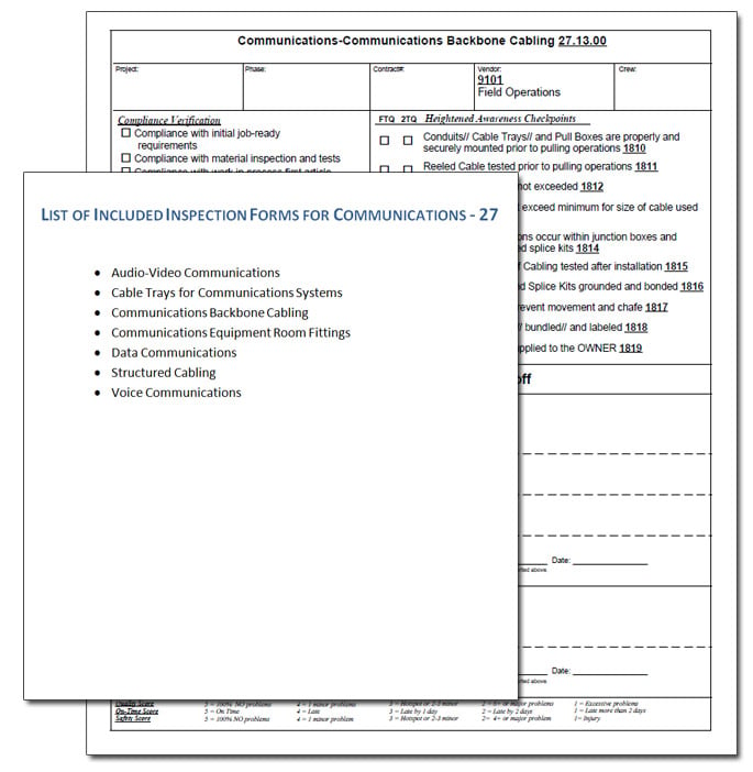Communications Inspection Form