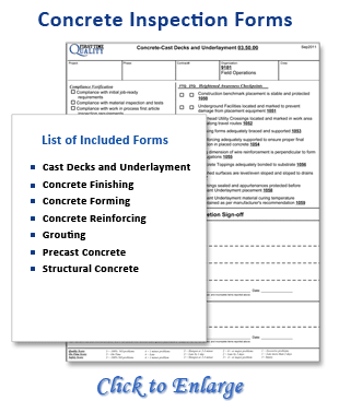 Concrete Inspection Forms Press Release
