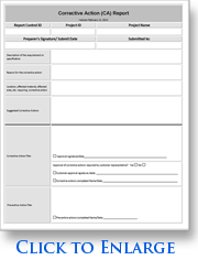 Construction Corrective Action Plan Template