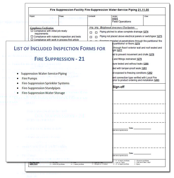 Fire Protection inspection form example