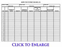 Construction Inspection Test Plan Form Template