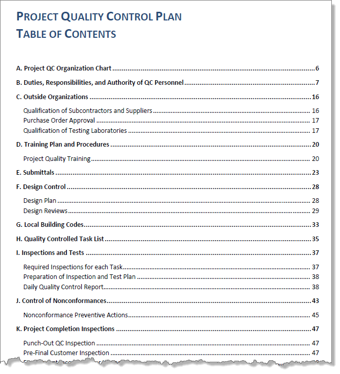 Project Quality Plan TOC 2 Jagged