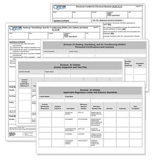 Quality control documents, records, forms, and templates