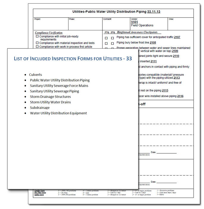 Utilities Inspection Form 