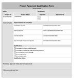 Construction Quality Personnel Qualification Form